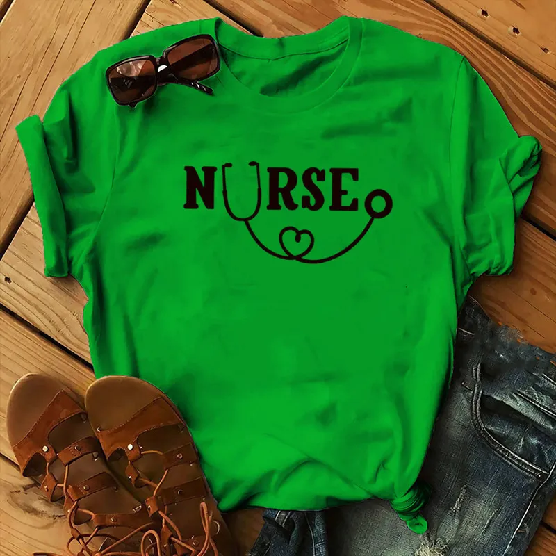 Women's Christmas Animal Flower Short Sleeve - Grass Green