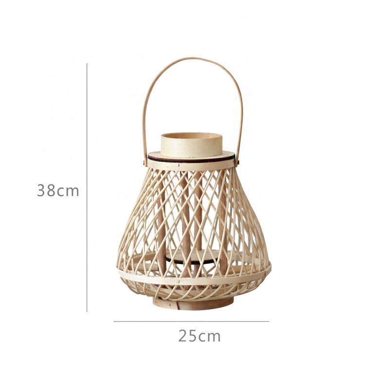 Wicker Floor-standing Candle Holder For Garden Decoration