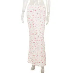 Printed, Figure-hugging Mermaid Midi Skirt - Printing-M - View 1