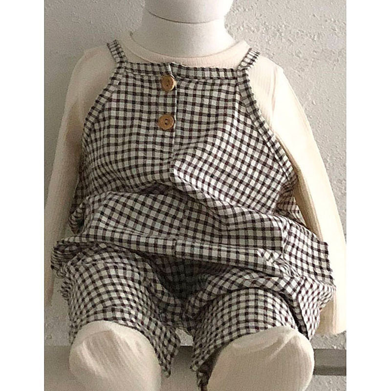 Title 3, Infant Childrens Clothing Solid Color Plaid Su...