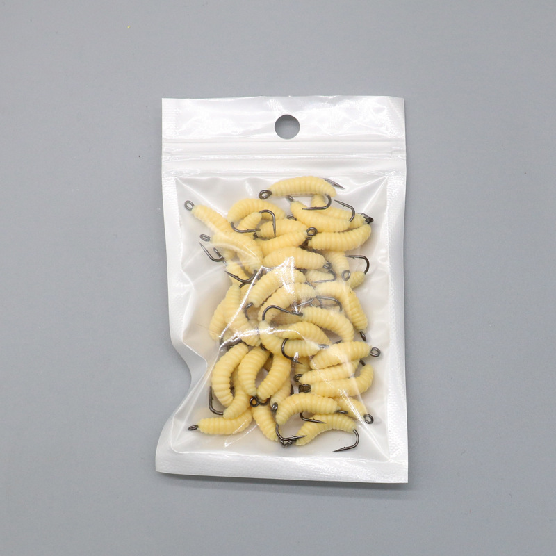 Bionic Maggots With Hook Soft Bait Lure Suit