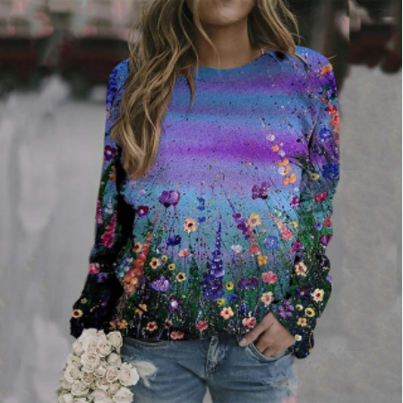 Comfortable Casual Loose Round Neck Sweater 11Color L - Shop at LoveMi