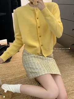 Casual All-matching Loose Slimming Sweater Coat - Sweater - View 1