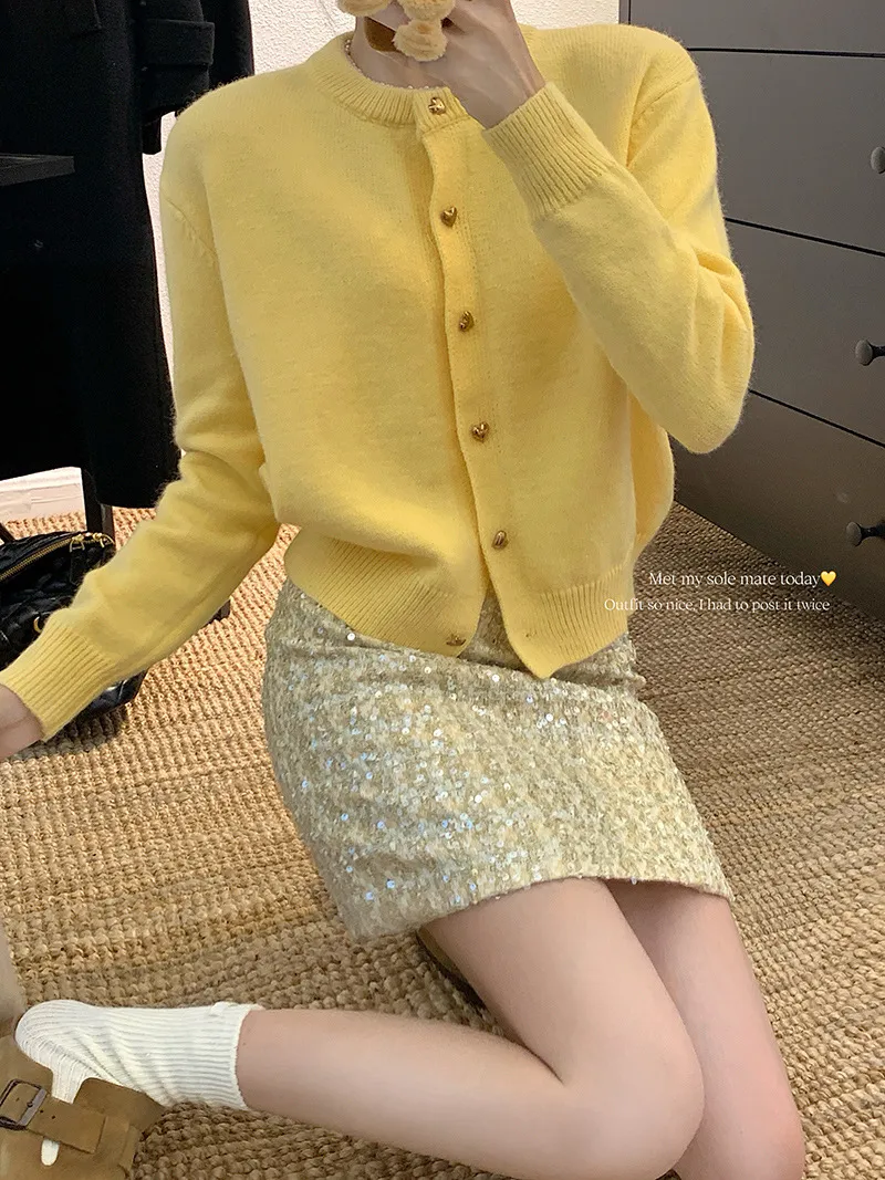 Casual All-matching Loose Slimming Sweater Coat - Sweater