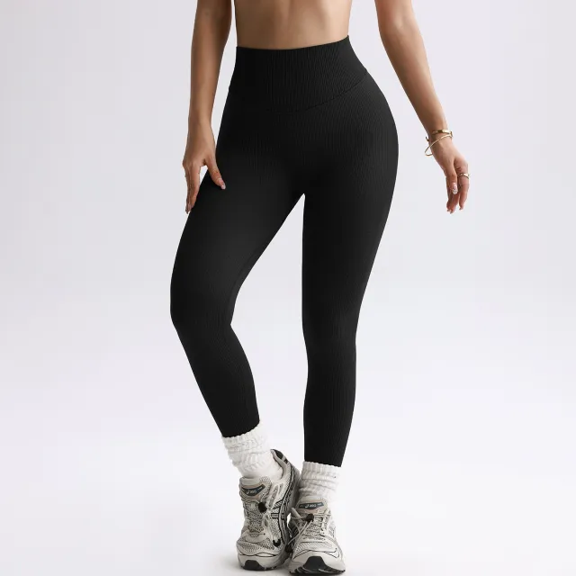 High Elastic Breathability Yoga Pants Women's Sports Tight High Waist Trousers Black - Shop at LoveMi