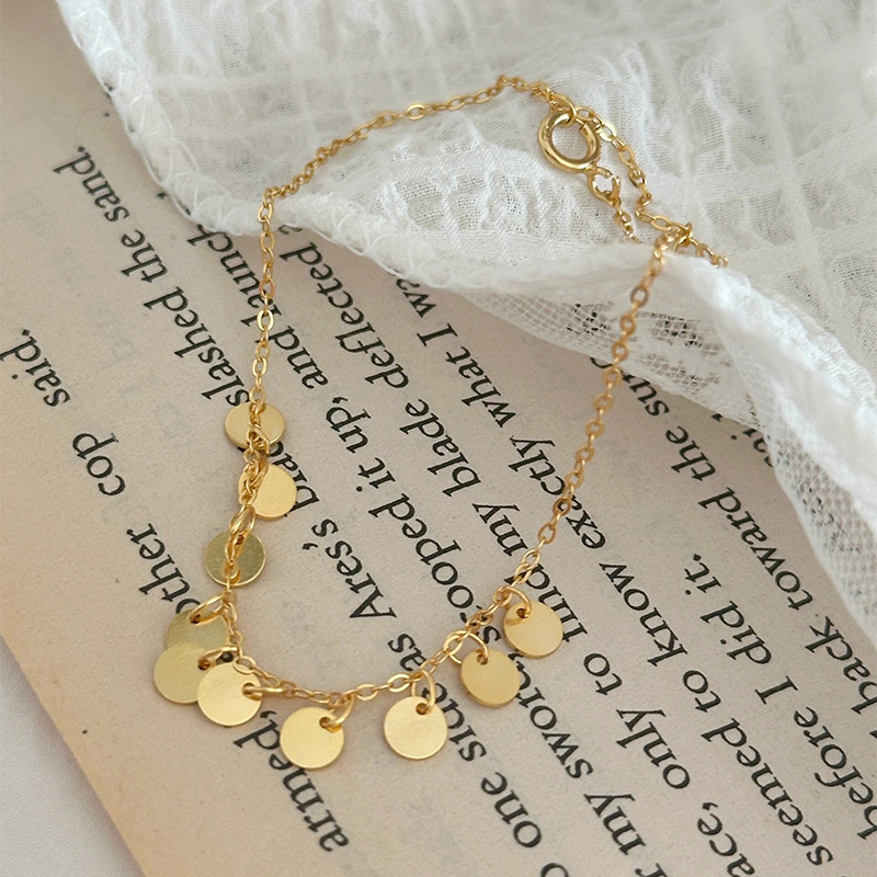 Simple Wafer Tassel Bracelet Niche Women