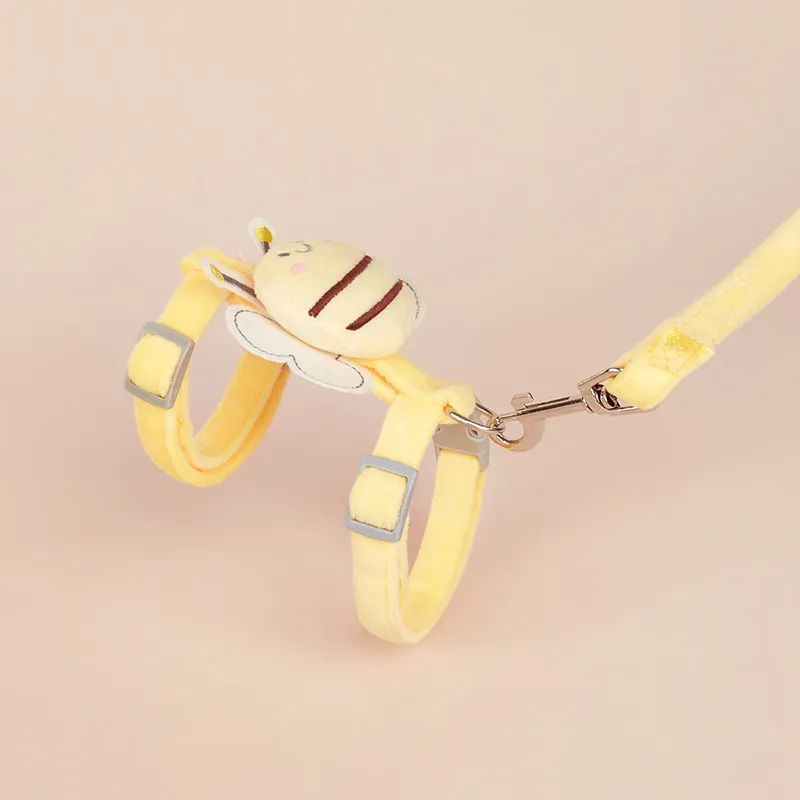Outdoor Teddy Adjustable Internet Celebrity Bee Shape Cat Rope - Yellow