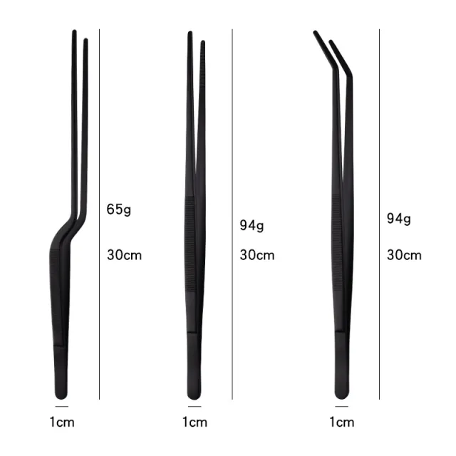 Stainless Steel Barbecue Tongs Outdoor Retro Long handle Clip Fried Steak Anti scald Restaurant Kitchen Plate Holder 30Cm Swing Plate Clip Suit - Shop at LoveMi