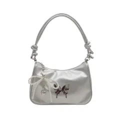 Special-interest Design Shoulder Messenger Bag High-grade Fashion Handbag - Silver - View 1