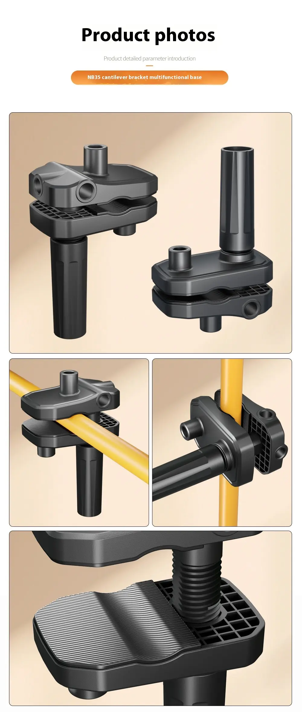 Metal Cantilever Bracket Bedside Table
