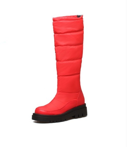 Fleece-Lined Wedge Snow Boots