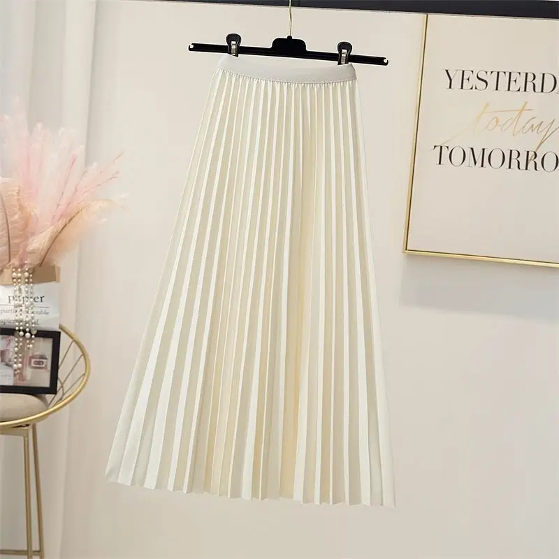High-waisted Pleated Skirt Womens Spring Summer