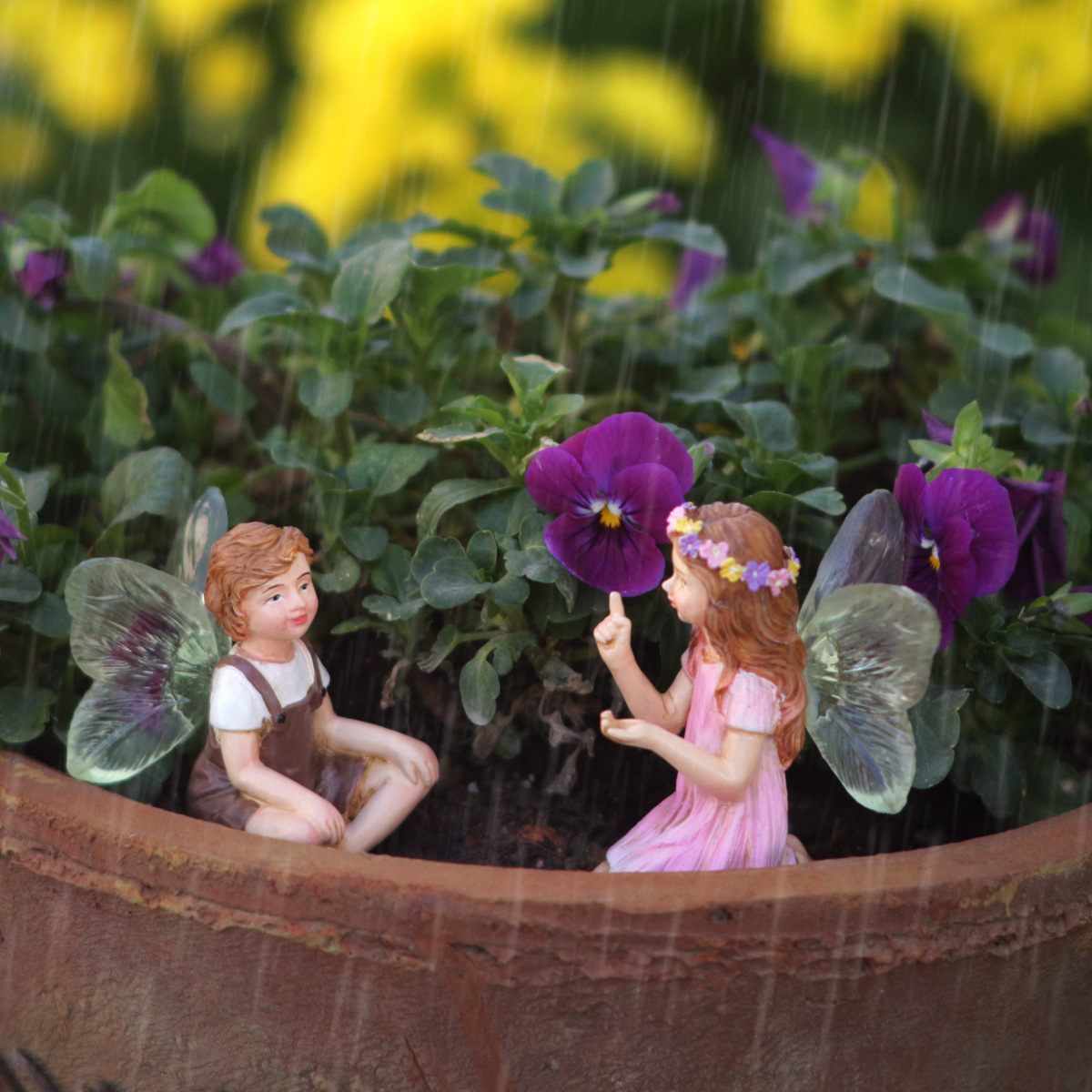 Resin Fairy Figurine Set of 2, picture 4 of 6