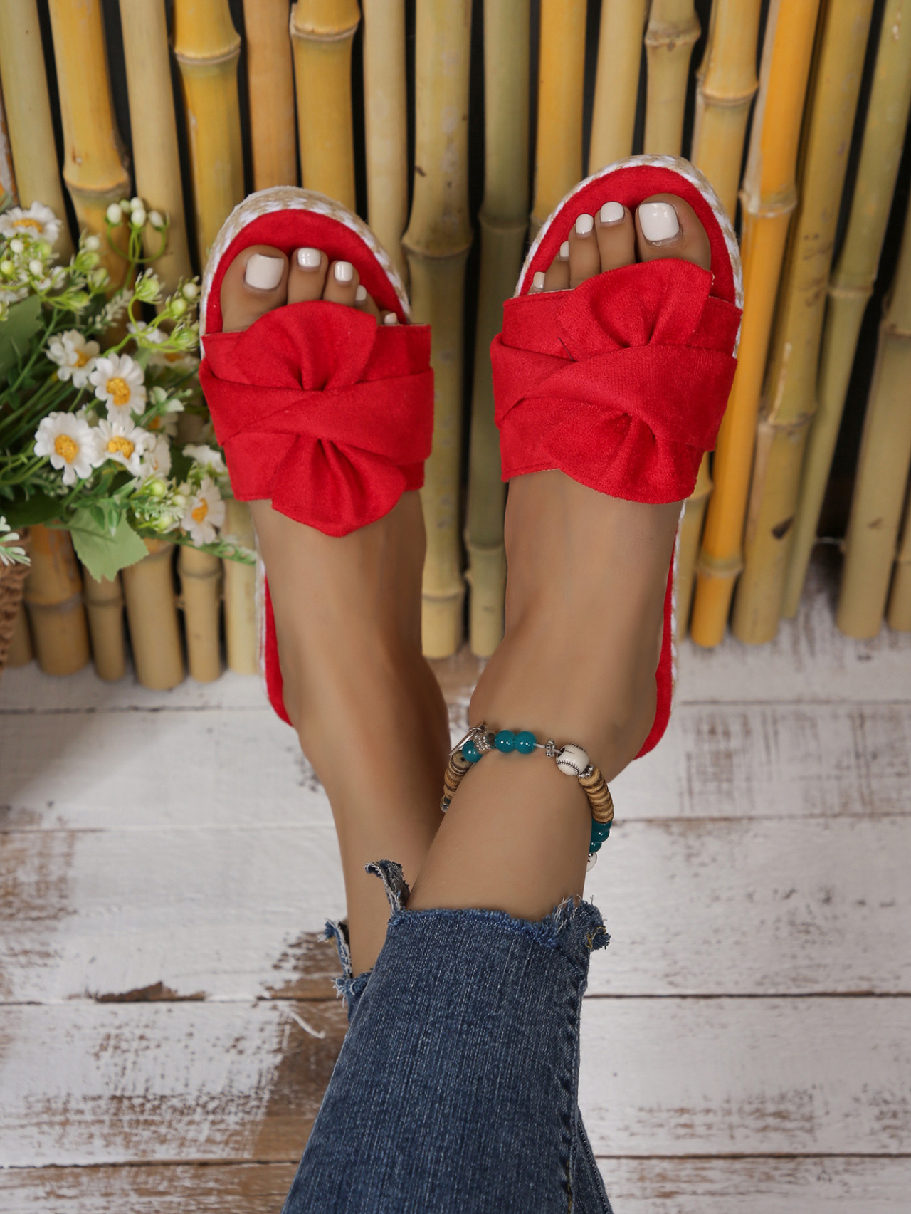 Women's Jute Rope Slippers - Round Toe - Sarah Express