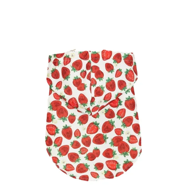 Strawberry Pattern Spring And Summer Dog Clothes Waterproof Strawberry Waterproof Raincoat - Shop at LoveMi