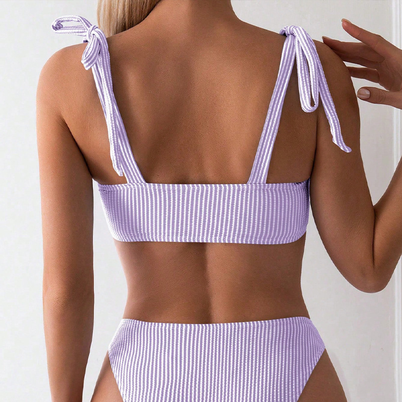 Womens SpringSummer Striped Print Sexy European And American Style