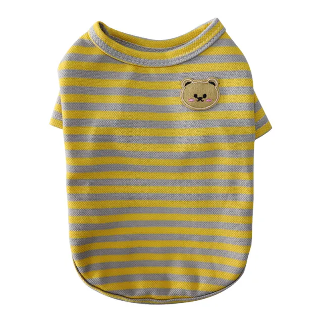 Summer Pet Dog Clothes Breathable T shirt Yellow - Shop at LoveMi