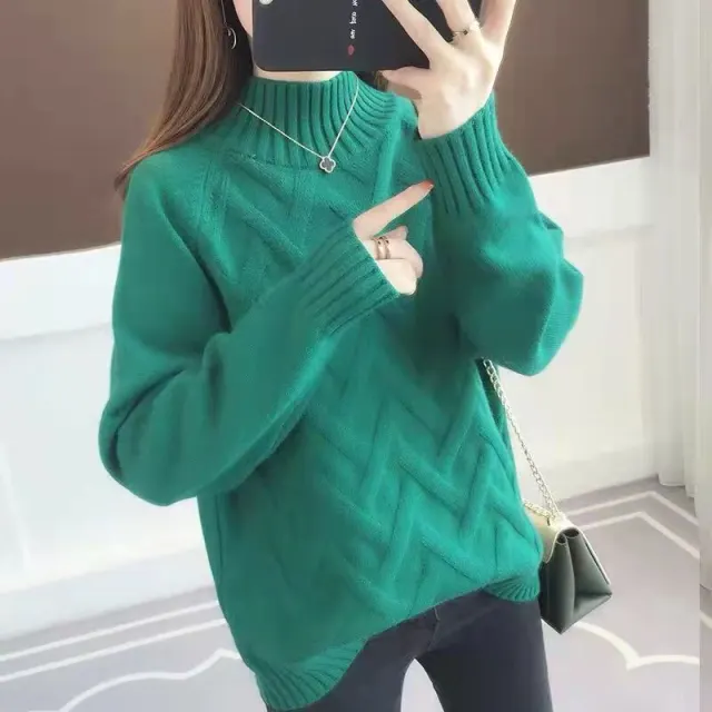 Idle Style Fashion Knit Top Women Green - Shop at LoveMi