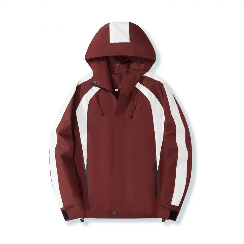 Hooded Sport-Style Jacket Mens Casual Outdoor Waterproof