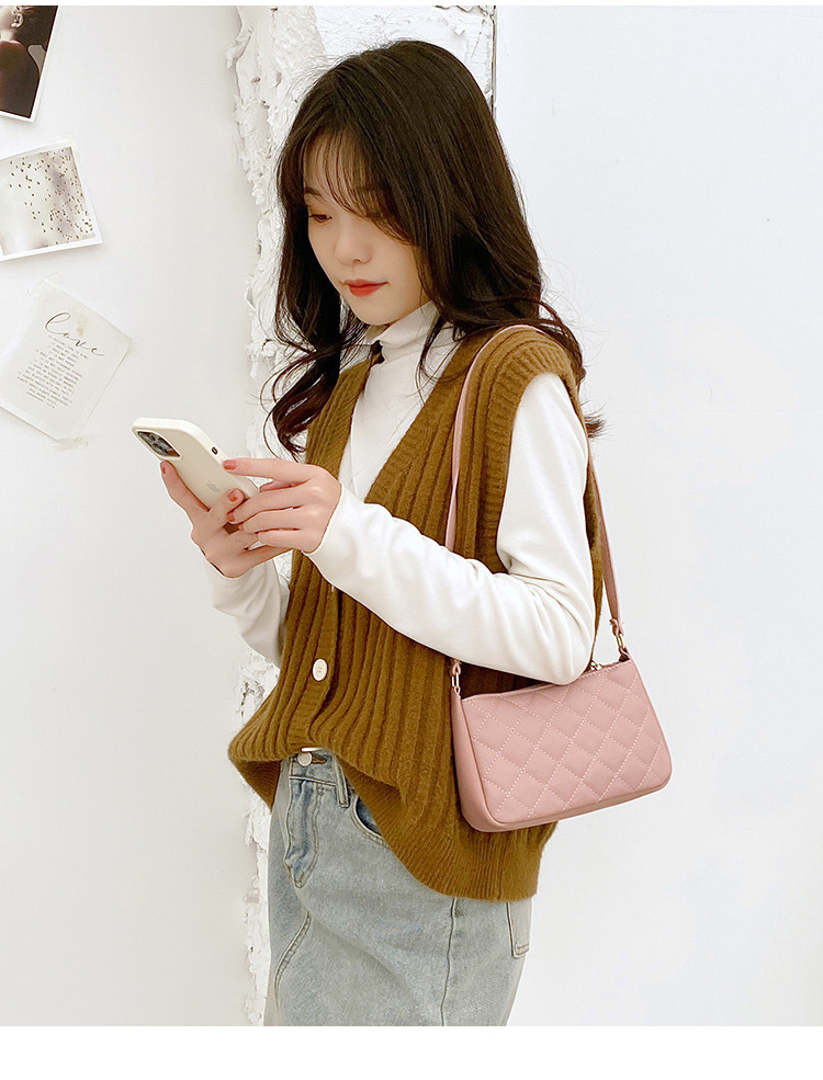 Title 12, Vintage Solid Color Underarm Bag For Women