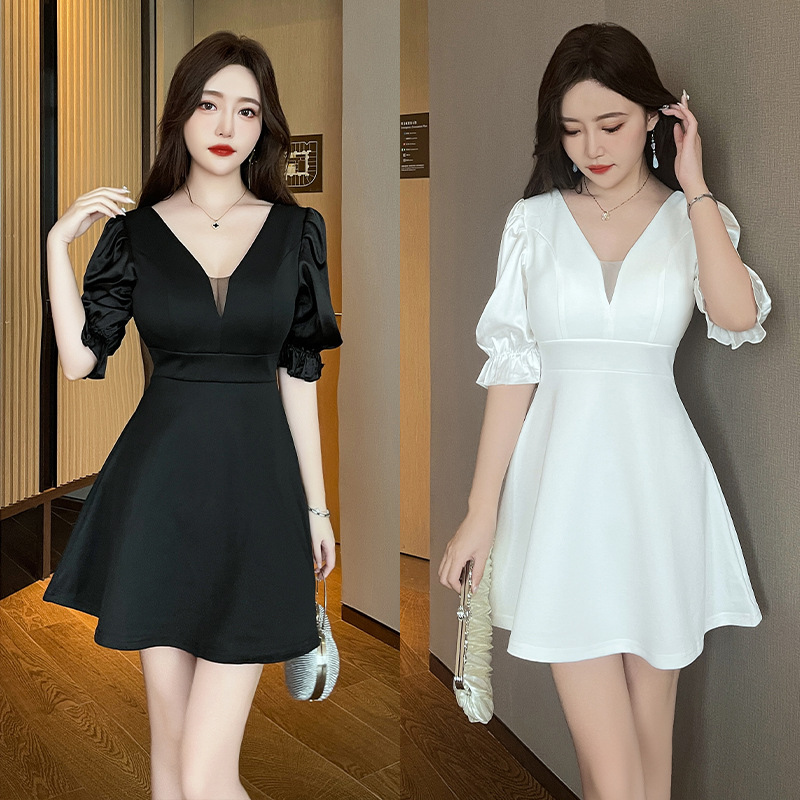 Sexy Slim Cover Belly Short Dress