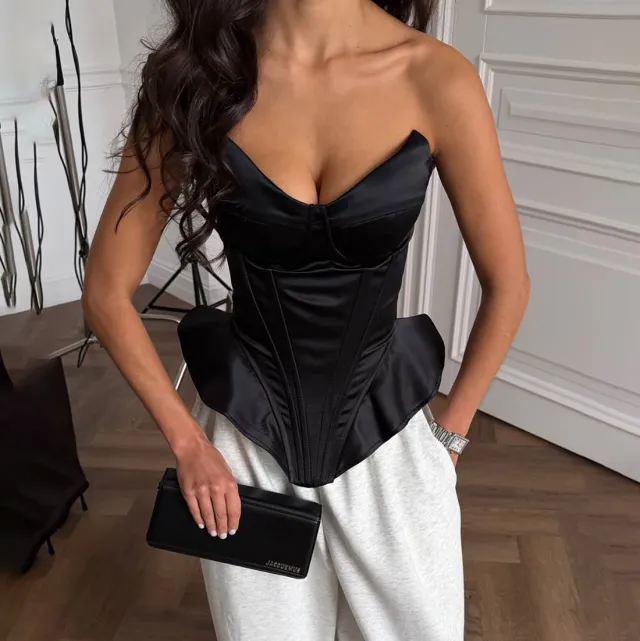 Sexy Fishtail Waist cinching Tube Top That Goes With Everything Black - Shop at LoveMi