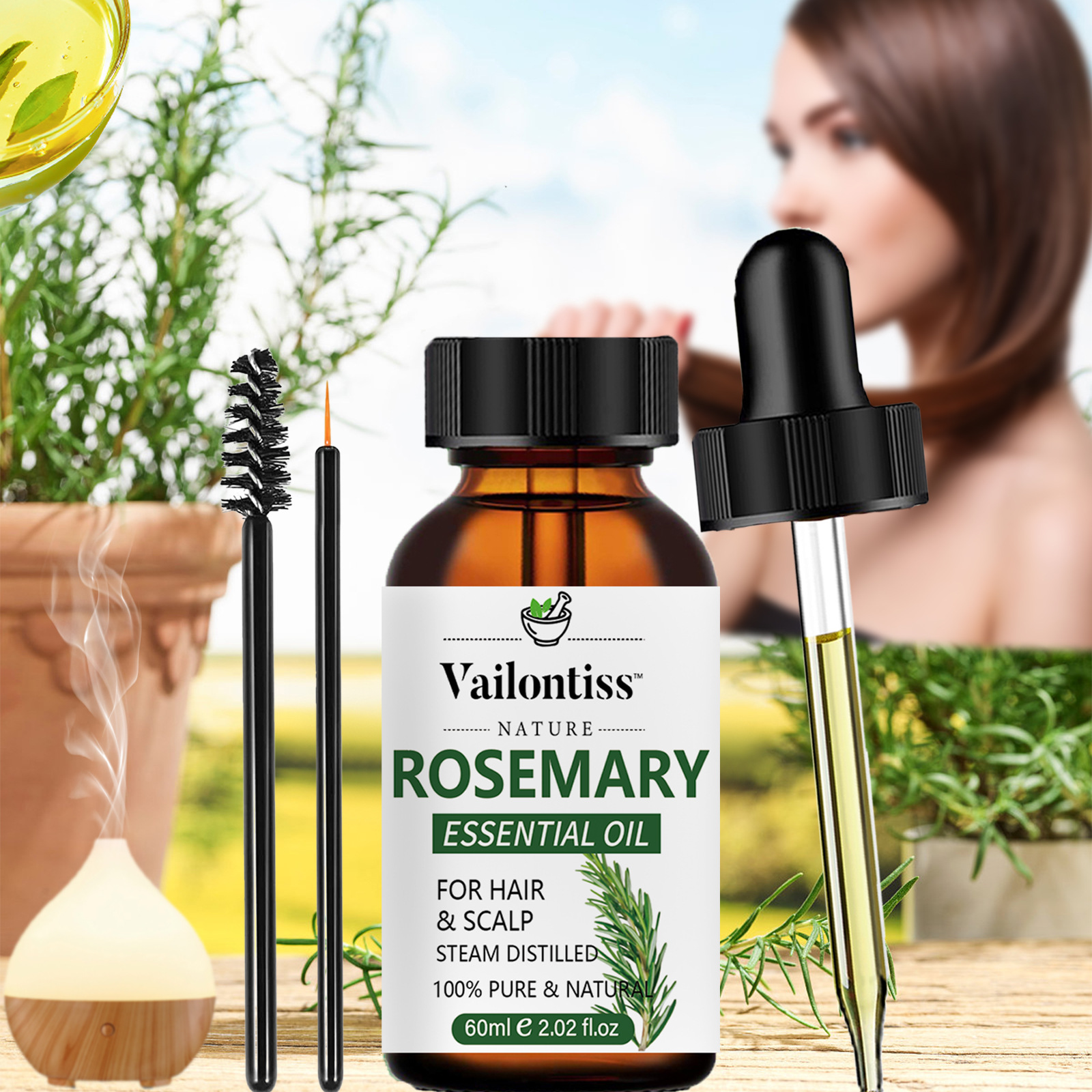 Rosemary Hair Care Essential Oil Hair Growth Strengthening