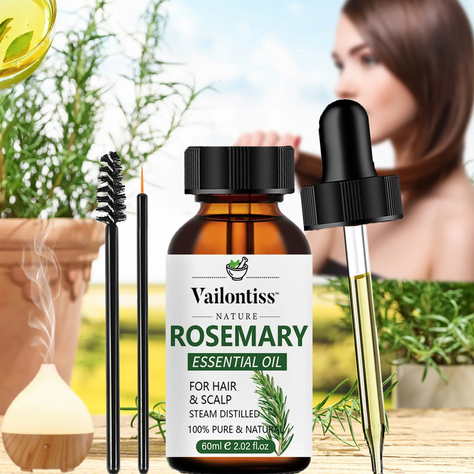Rosemary Hair Care Essential Oil Growth Strengthening
