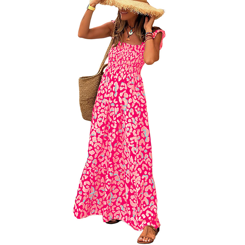Vacation Style Sling Dress Women Pink - Shop at LoveMi