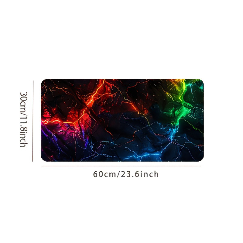 Large Gaming Mouse Pad Neon Lightning Durable 4