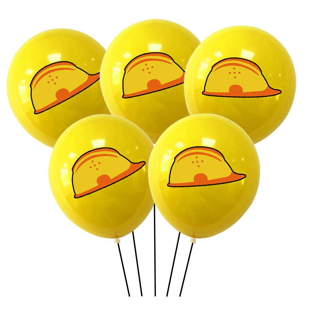 Title 6, Excavator Helmet Printing Balloon Decoration Su...