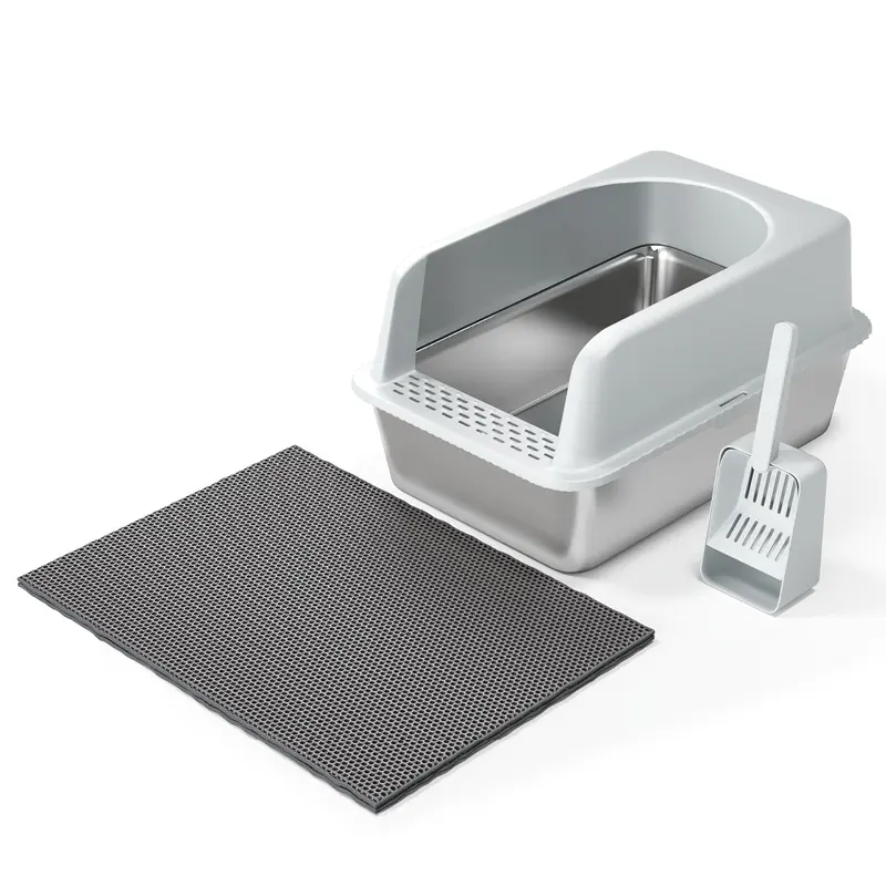Stainless Steel Litter Box Easy to Clean Widen