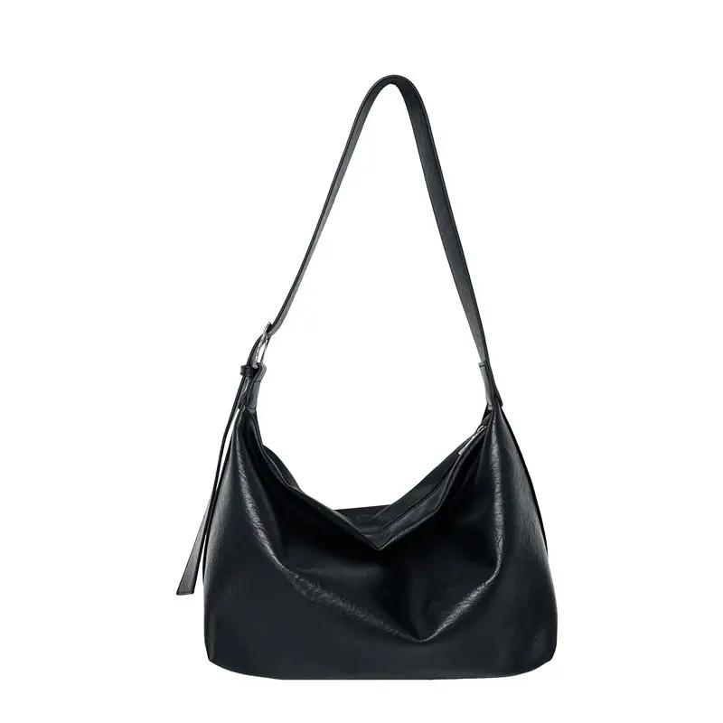 Large-Capacity Stylish Solid-Colored ShoulderCrossbody Bag