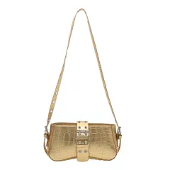 Heavy-metal-style Underarm Bag Perfect For Everyday Shoulder Wear - Gold - View 1