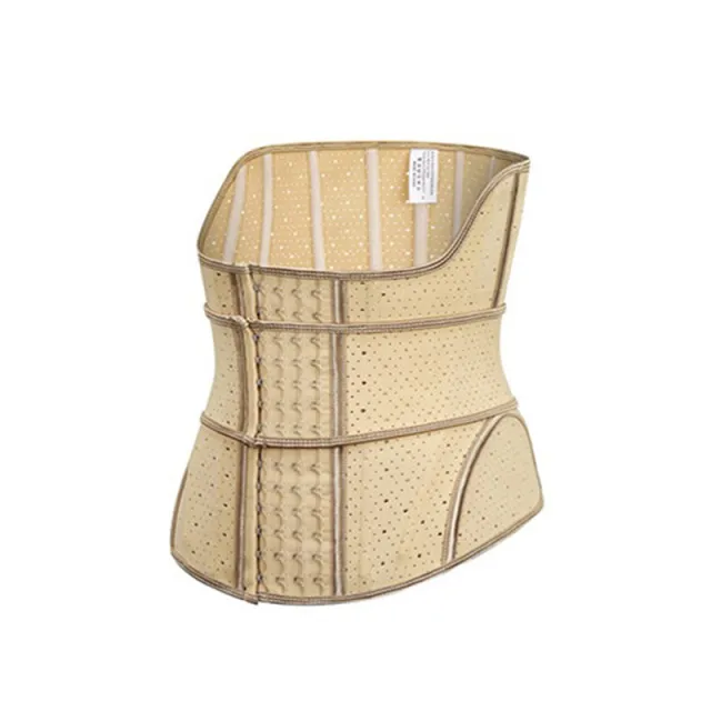 Mesh Breathable Shapewear Fitness Exercise Corset Belt Apricot - Shop at LoveMi