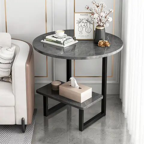 Coffee Table Modern Minimalist Creative Small Double-layer Sofa Cabinet