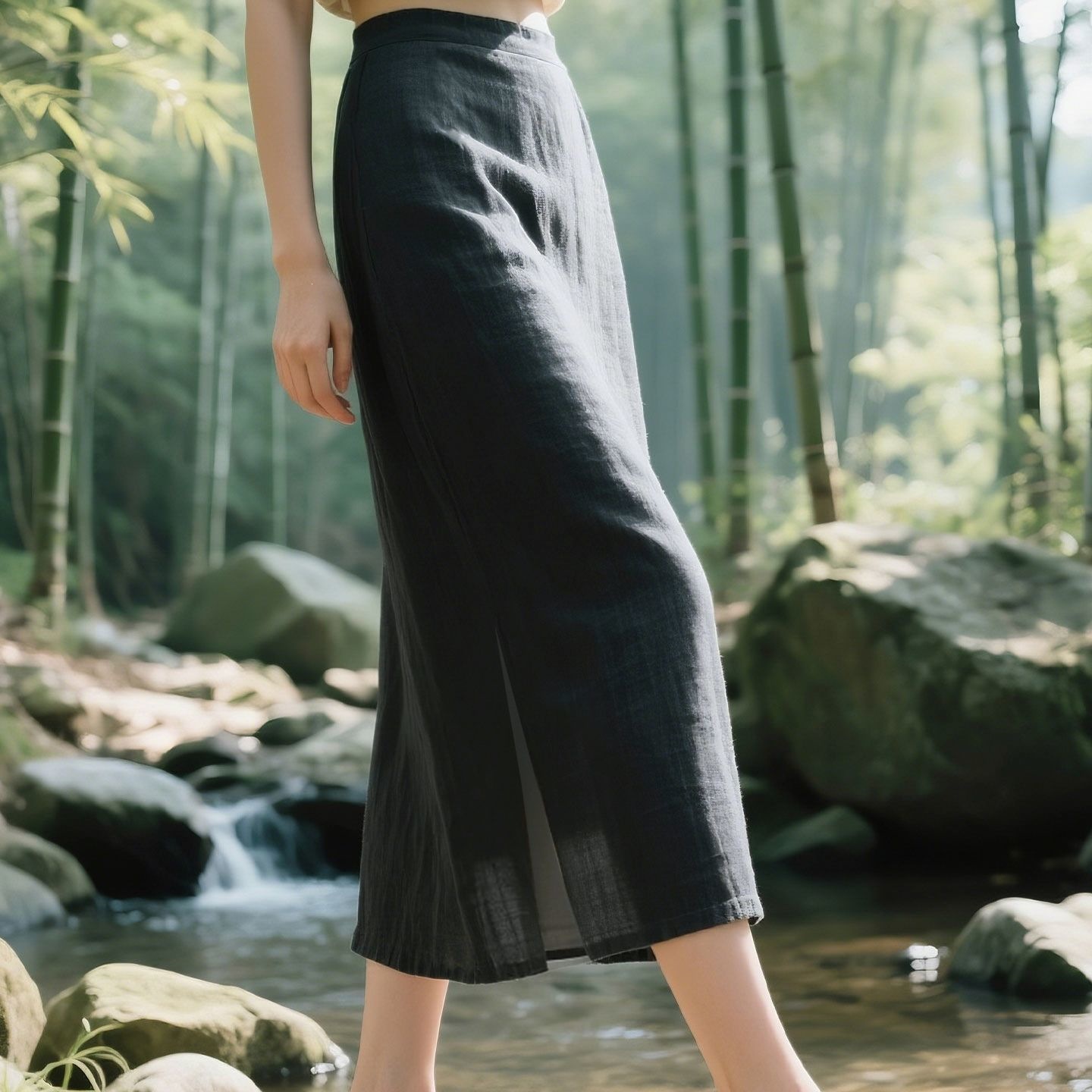 Summer Thin Straight Mid-length Dress For Women — foto 4