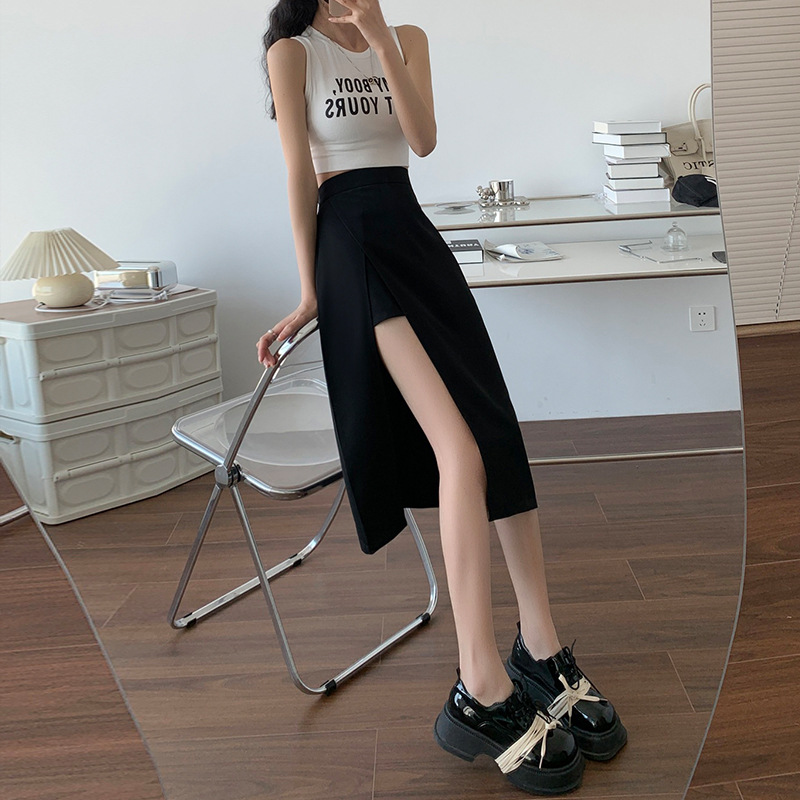 Black Skirt High Waist Slimming