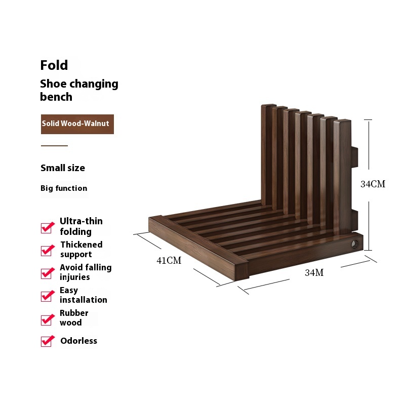 Folding Stool Walnut Color