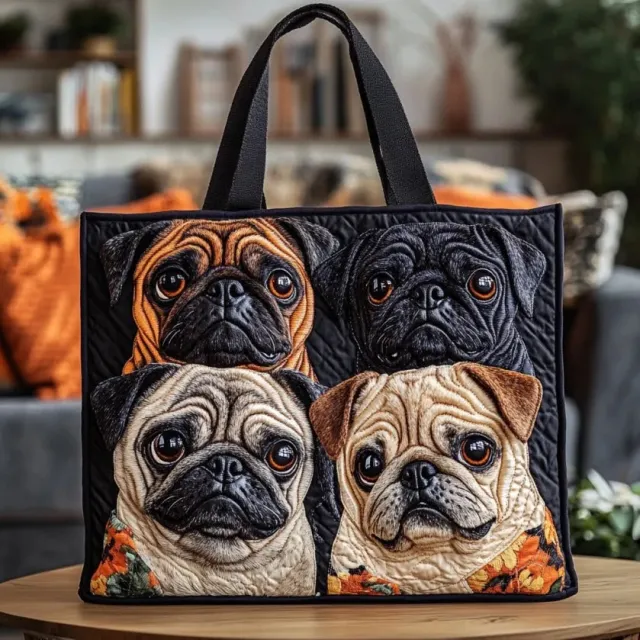 300g Canvas Dog Printed Tote And Shoulder Bag 28 Style 34×40Cm - Shop at LoveMi