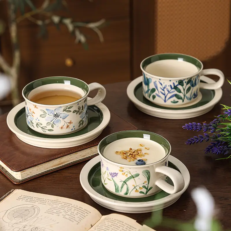 Vintage Cup And Saucer Ceramic Coffee Cup And Saucer Set