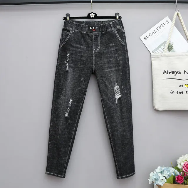 Plus Size Women's Stretch High Waist Jeans Black - Shop at LoveMi