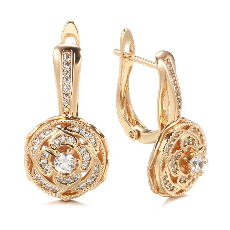 European And American Fashion Zircon Earrings Personality Design
