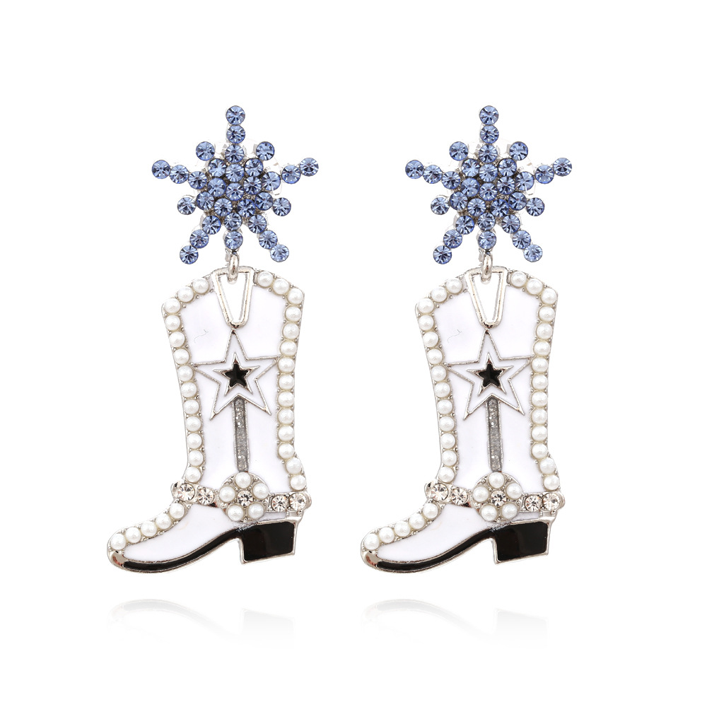Exaggerated Creative Dripping Boots Pearl-studded Earrings Eardrops