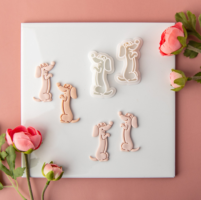 Cute Dog Shape Polymer Clay Earring Mold - DIY Jewelry Pendant Cutter Tool pentru coacerea artizanală