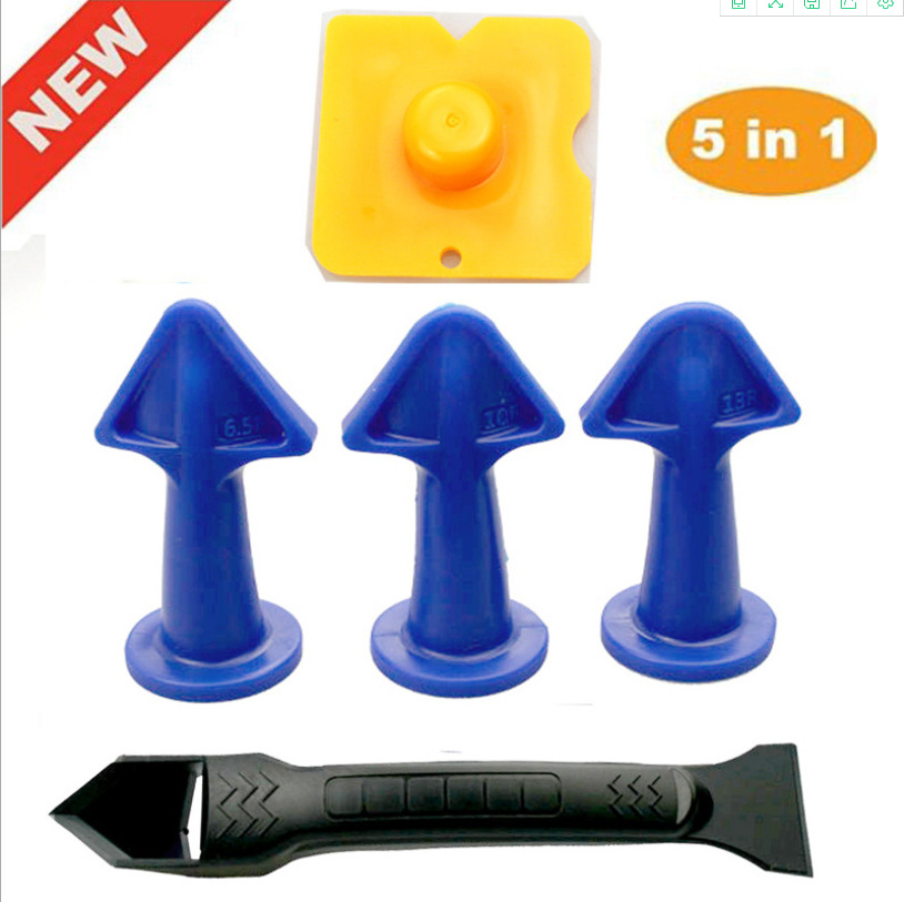 Caulking Nozzle Pointed Spatula Scraper Grout-sealing Nozzle Five-piece Set - Image 8