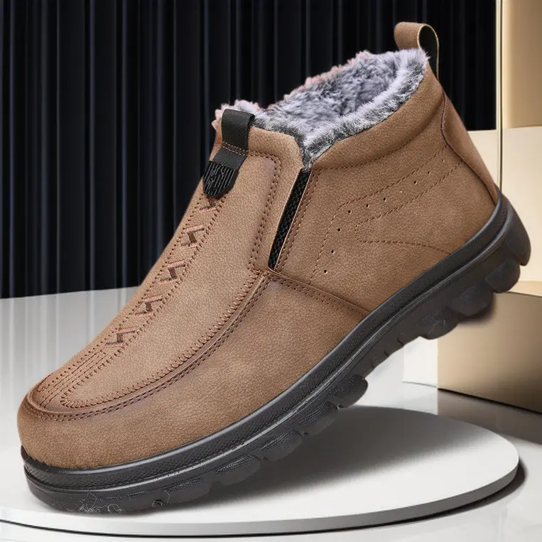 Plus-size Cotton Shoes Thick-soled Slip-on Warm