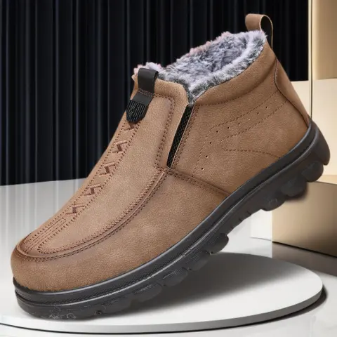 Plus-size Cotton Shoes Thick-soled Slip-on Warm for Men