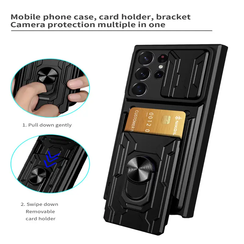 Mobile Phone Shell Armor Sliding Window Drop-resistant Protective Cover