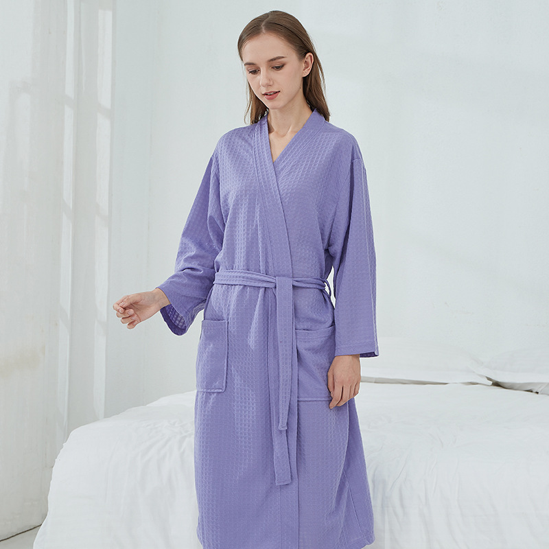 Men's And Women's Fashion Casual Thin Robe Bathrobe